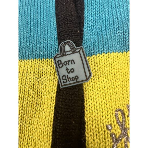 Colorful Cardigan Christina Rotelli Women’s Size Large Vintage “I Love Shopping” - Picture 12 of 15